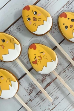 Пряник имбирный 5х7 см с печатью на палочке#1