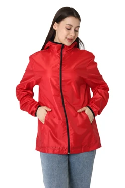 Ветровка Арчи унисекс, однотонная красная#1