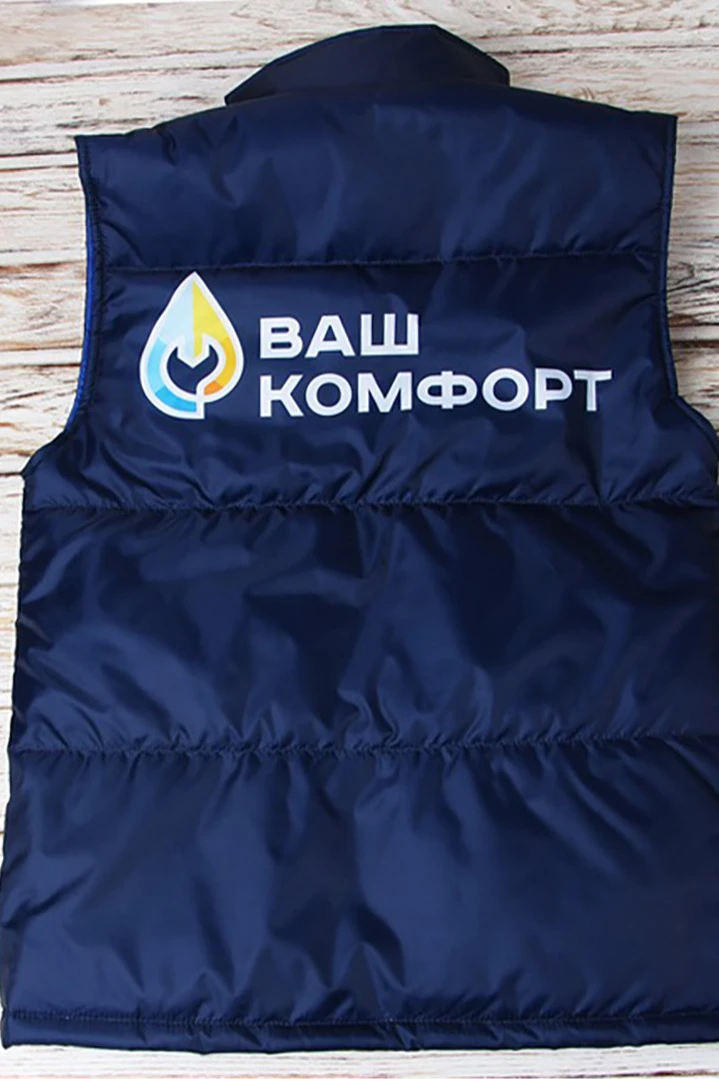Жилет Портер на синтепоне со стежкой унисекс, с полной запечаткой "Your comfort"#1 Жилет Портер на синтепоне со стежкой унисекс, с полной запечаткой "Your comfort"#1