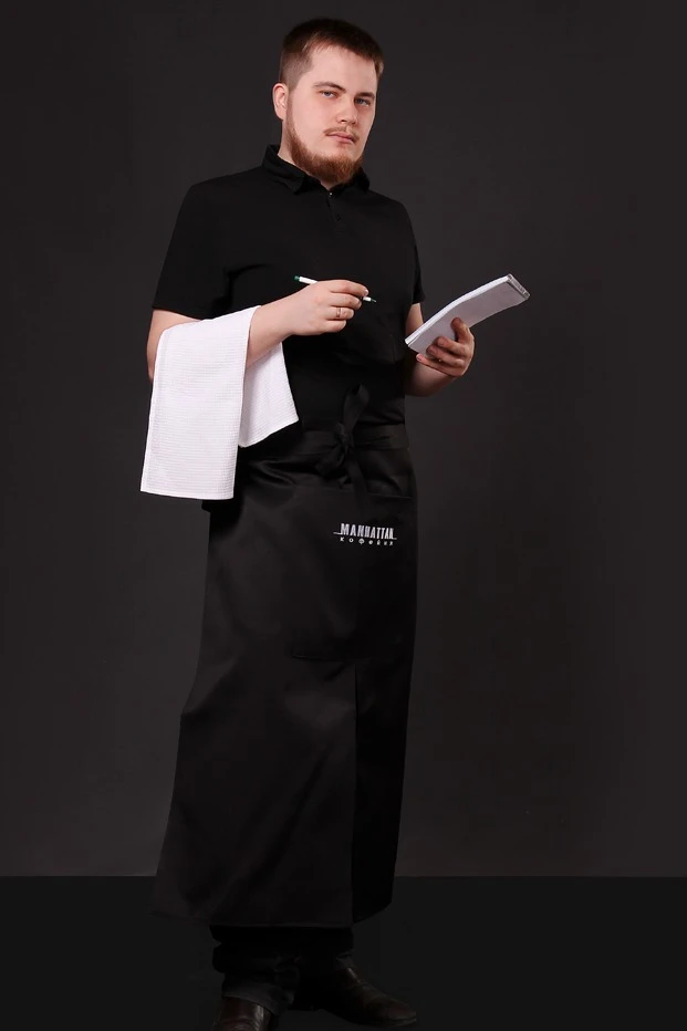 Фартук Бармен поясной с двумя карманами, однотонный#2 Фартук Бармен поясной с двумя карманами, однотонный#2