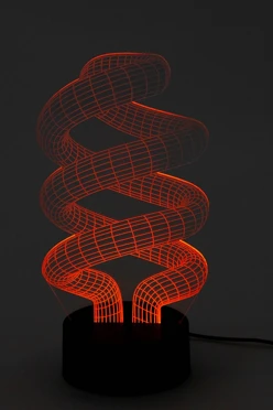 Основание с подсветкой для 3D светильника круглое пластик#2