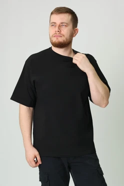 Футболка Харди оверсайз унисекс однотонная (хлопок)#1