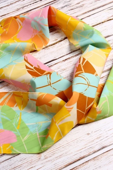 Шарф однослойный легкий 15х120 см, с полной запечаткой "Bird"#3 Шарф однослойный легкий 15х120 см, с полной запечаткой "Bird"#3