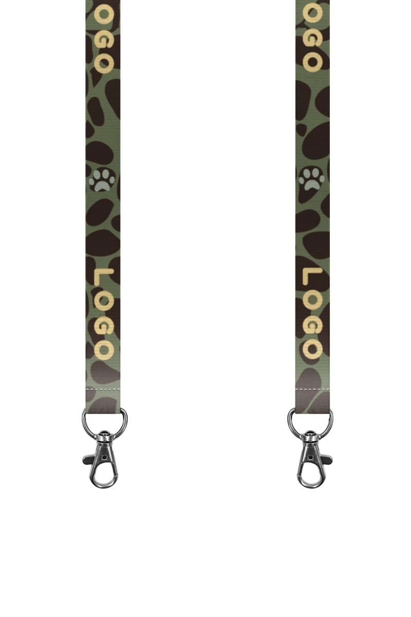 Купить ленту для бейджа репс ширина 2 см, с карабином-люкс, с печатью "Animals"