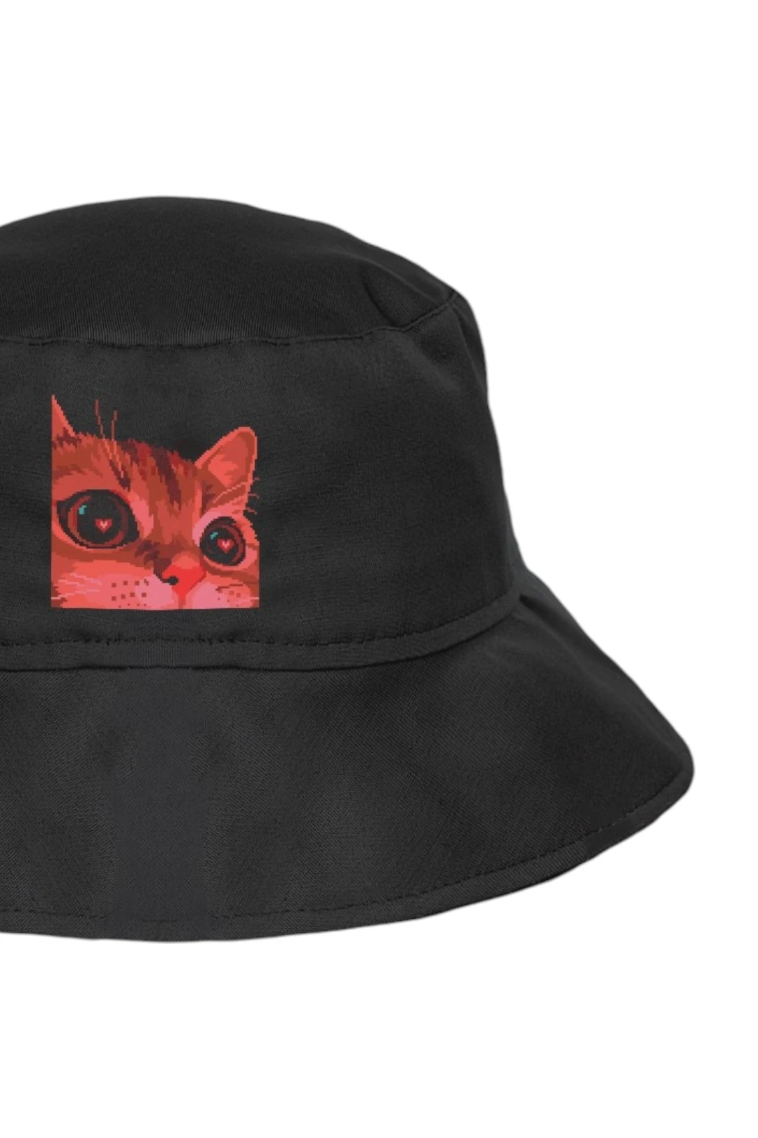 Панама Мальта из греты с узкими полями, однотонная "Cute cat"#1 Панама Мальта из греты с узкими полями, однотонная "Cute cat"#1