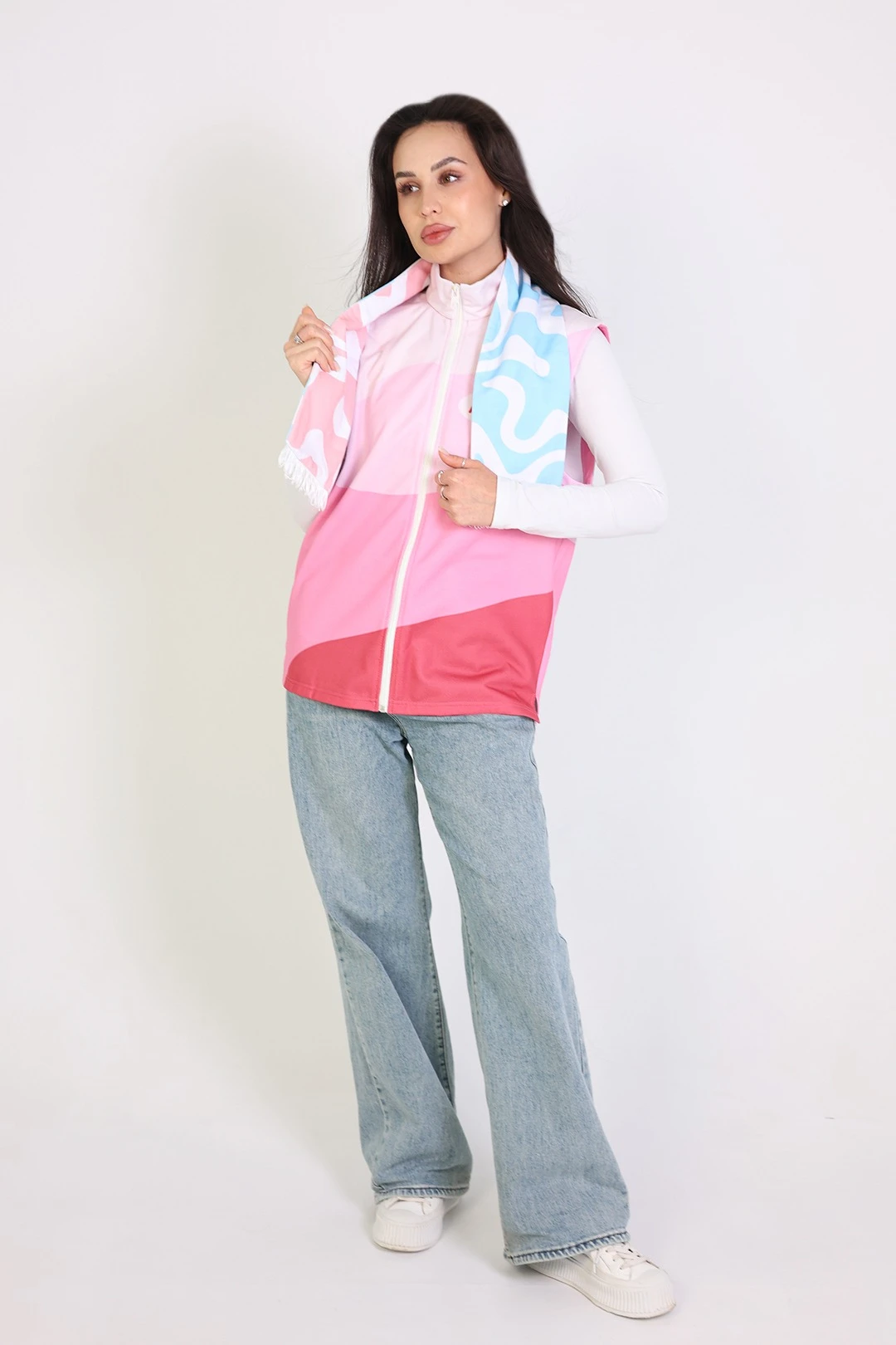 Шарф двухслойный утепленный 15х100 см, с полной запечаткой#1 Шарф двухслойный утепленный 15х100 см, с полной запечаткой#1