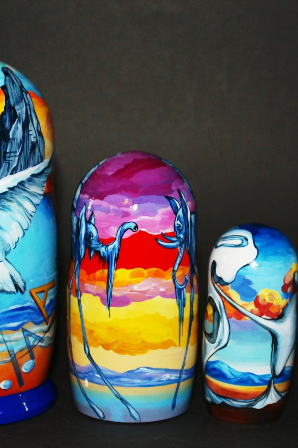 Матрешка средняя глянцевая с индивидуальной росписью, 5 шт#1