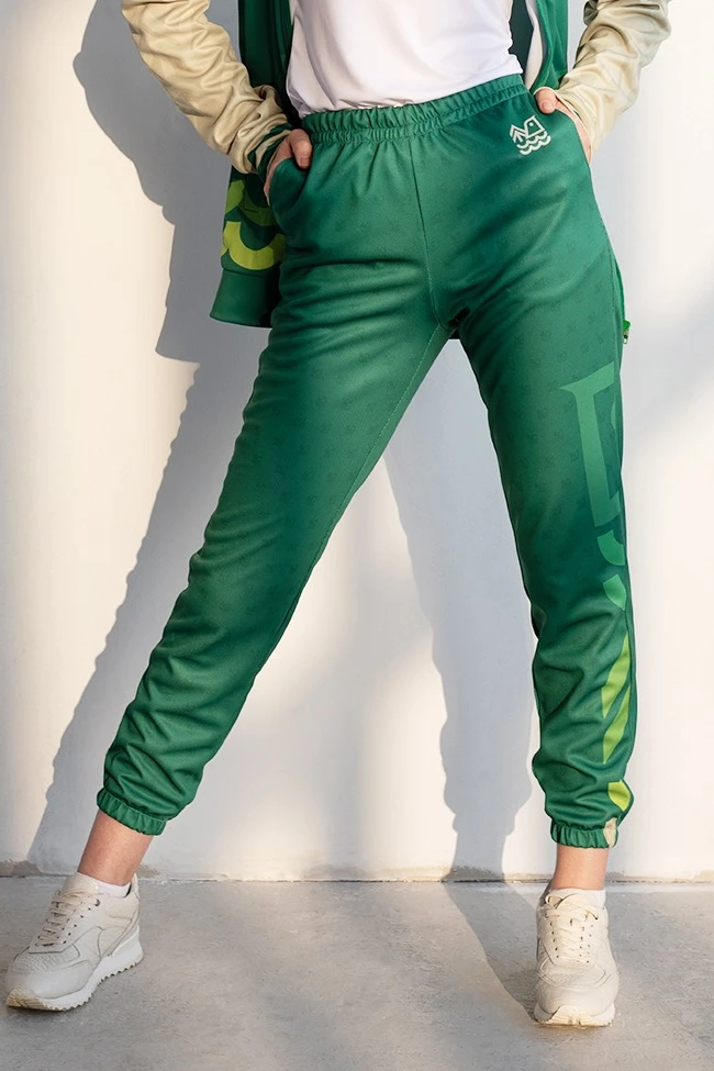 Брюки Экшен зауженные женские с полной запечаткой "Meadow"#1