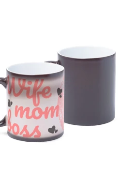 Кружка-хамелеон с принтом "Like mom boss"#1