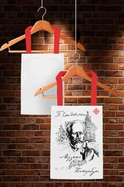 Купить сумку Комби из греты 25х35 см, с принтом "P. Tchaikovsky"