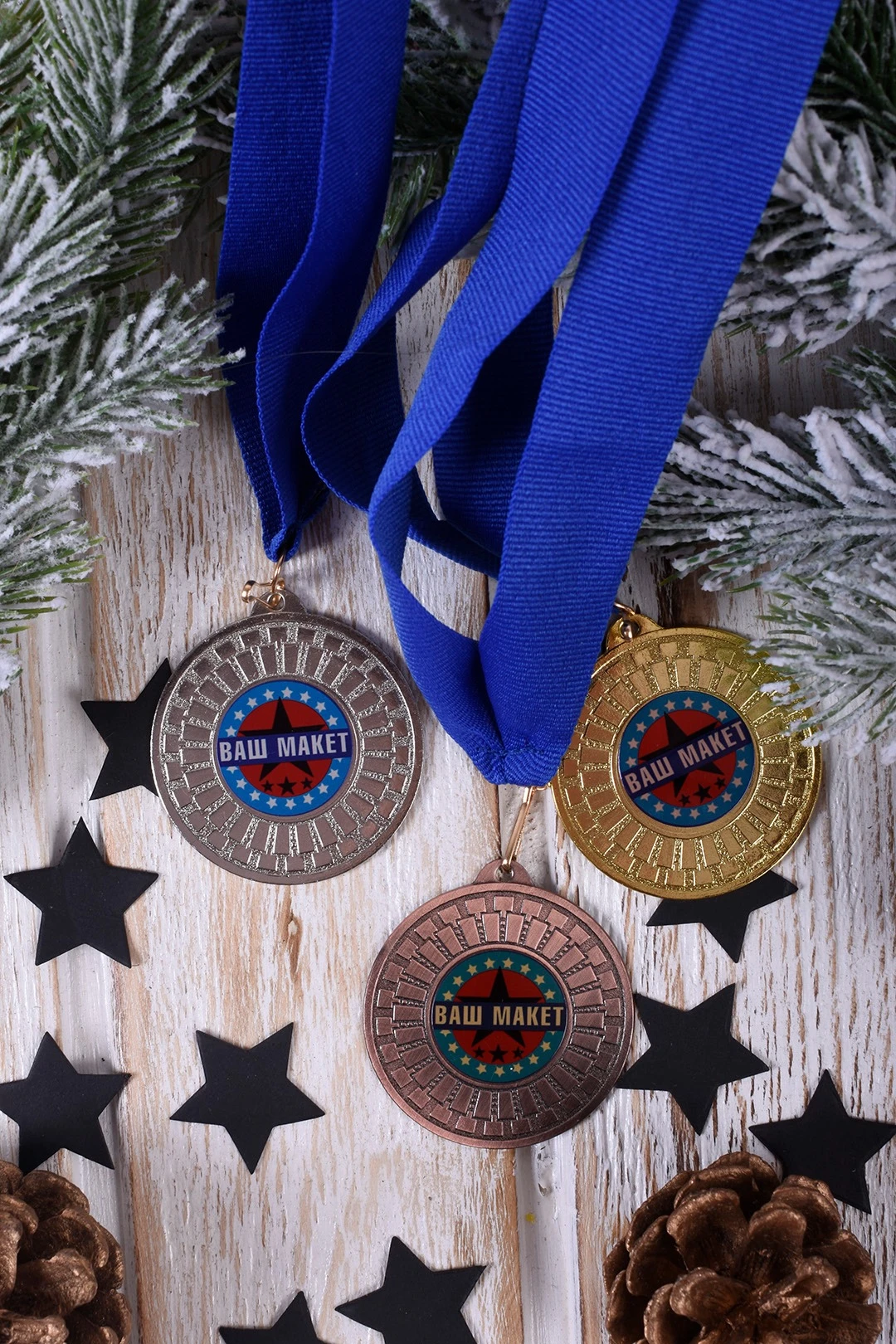 Медаль металлическая МК341 50мм с шильдом 25мм#3 Медаль металлическая МК341 50мм с шильдом 25мм#3