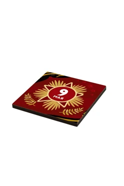 Купить магнит из дерева 5х5 см квадрат, с принтом "Victory Day"