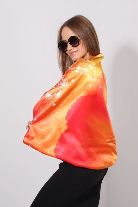 Платок Шанель 100х100 см, с полной запечаткой "Pattern"#2