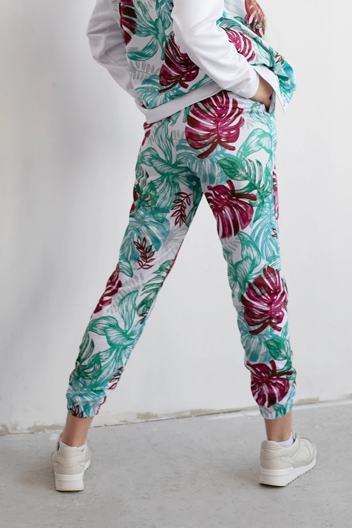 Брюки Экшен зауженные женские с полной запечаткой "Orchard"#2