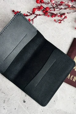 Обложка на паспорт из натуральной кожи с гравировкой#2