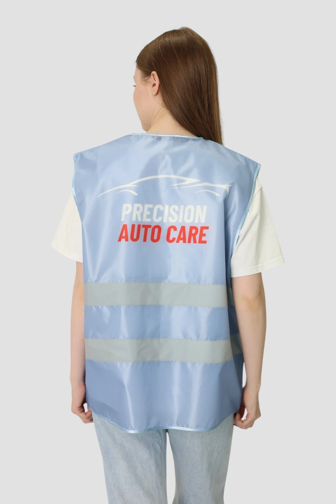 Жилет Эван со светоотражающей лентой унисекс, с полной запечаткой "Auto Care"#2