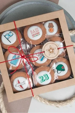 Набор имбирного печенья с печатью на глазури