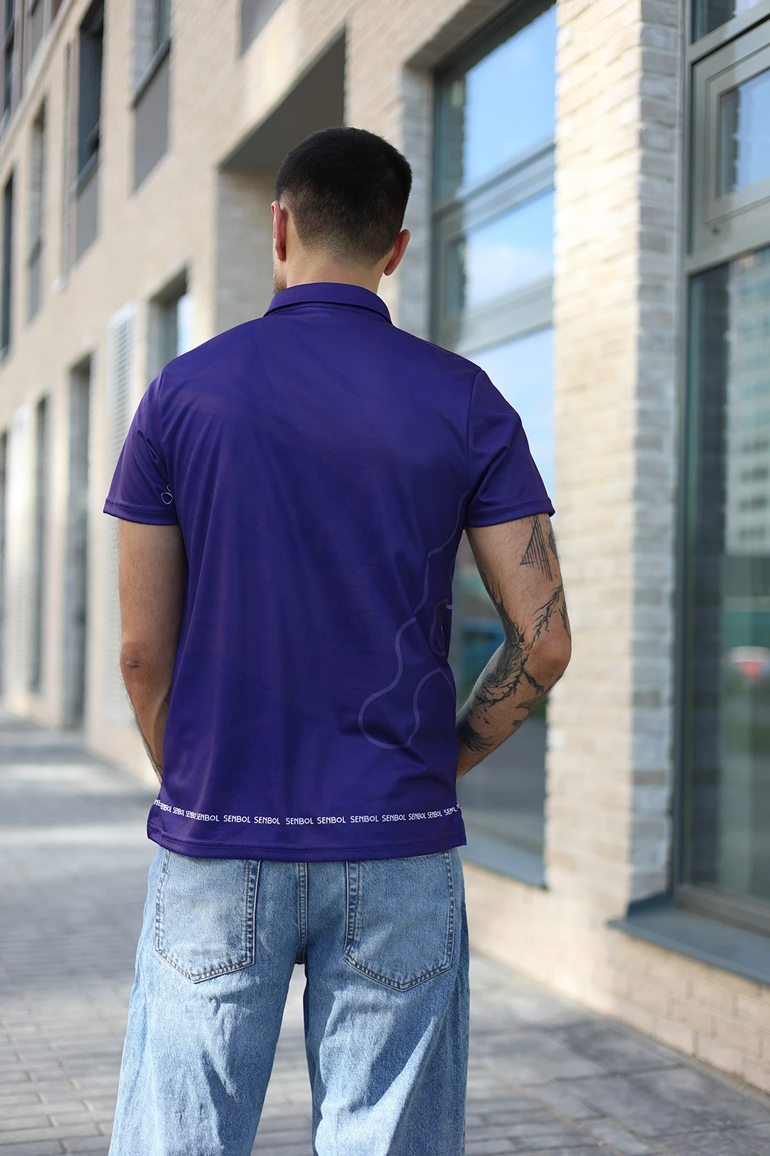 Поло Стар унисекс из ложной сетки с полной запечаткой "Senbol"#4 Поло Стар унисекс из ложной сетки с полной запечаткой "Senbol"#4