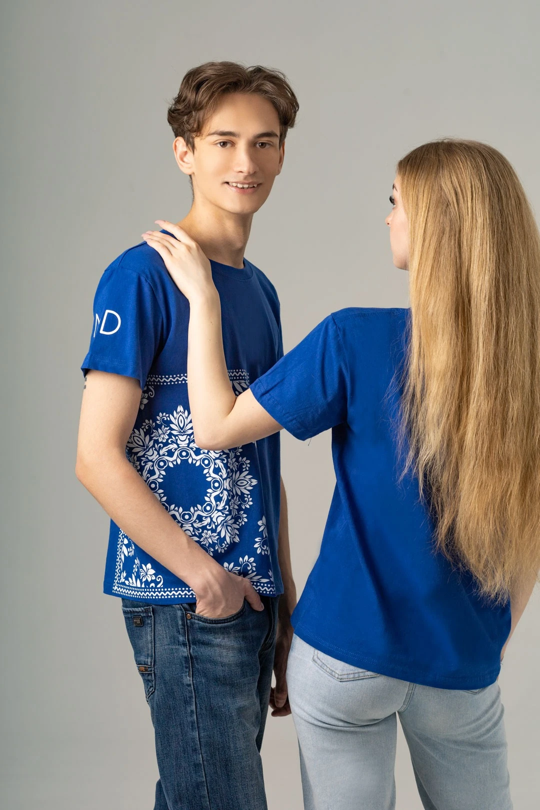 Футболка Мэдисон унисекс, однотонная синяя (хлопок)#6