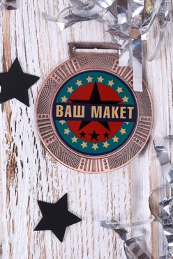 Медаль металлическая МК343 70мм с шильдом 50мм#2