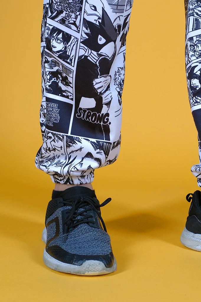 Брюки Экшен зауженные унисекс с полной запечаткой "Manga"#3