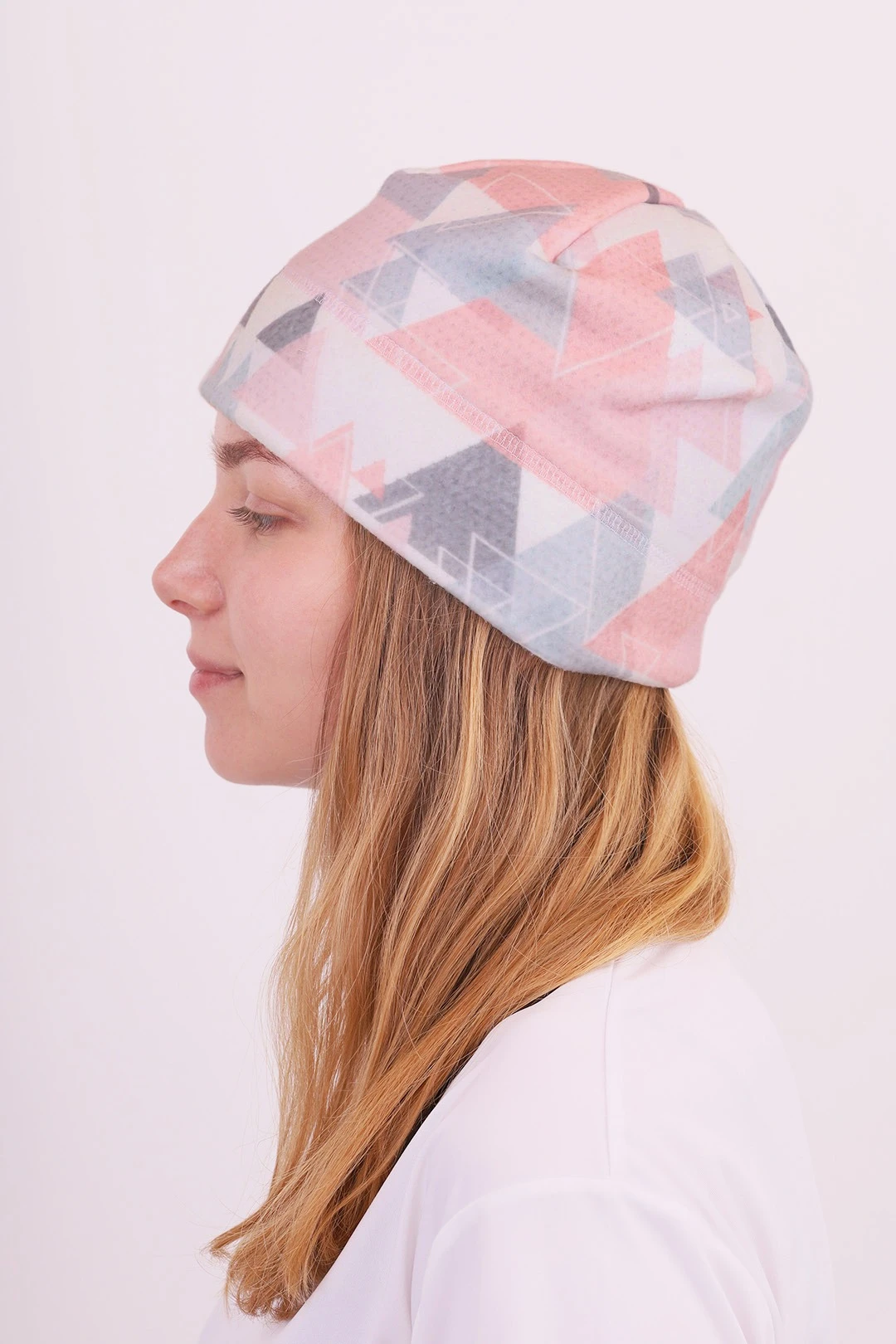 Шапка Лав флисовая однослойная взрослая, с полной запечаткой#4 Шапка Лав флисовая однослойная взрослая, с полной запечаткой#4