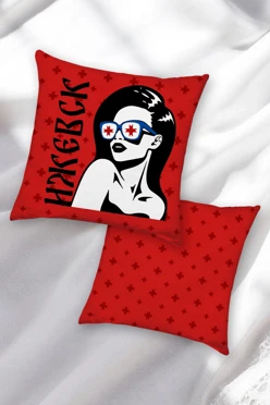 Купить подушку 40х40 см, с принтом "Izhevsk art"