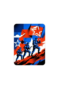 Купить магнит из дерева 6х8 см прямоугольник, с принтом "Victorious path"