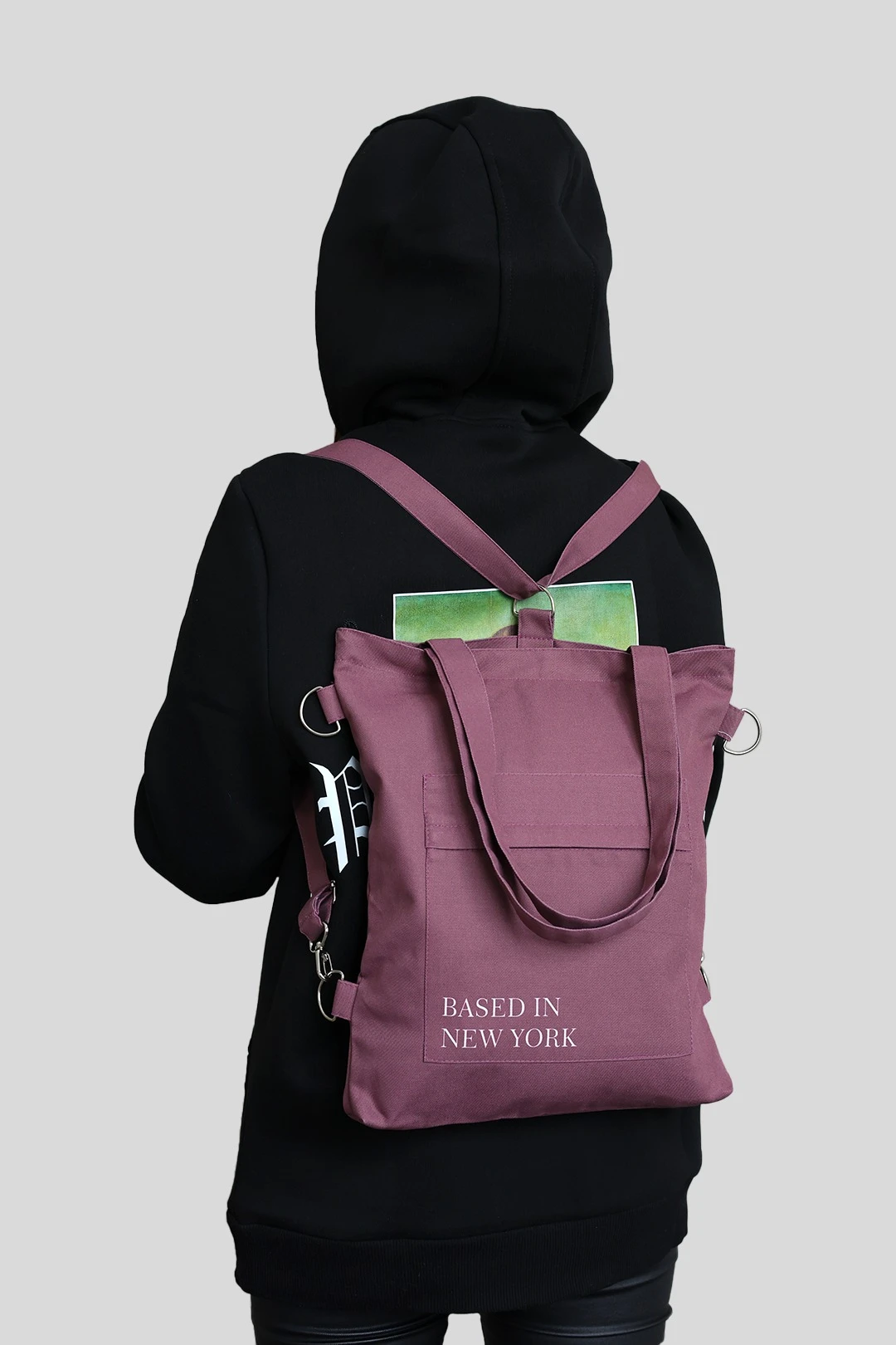 Сумка-рюкзак Бадди из саржи 33х38х4 см, печать с двух сторон "New York"#4