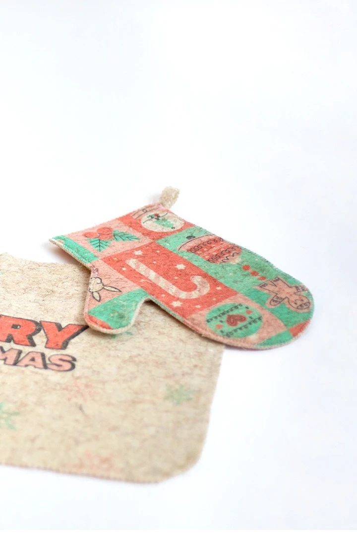 Купить рукавицу банную с полной запечаткой "Новогодняя"