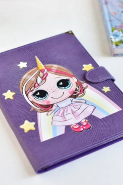 Органайзер для документов А5 из кожзама и фетра, с индивидуальным дизайном#1