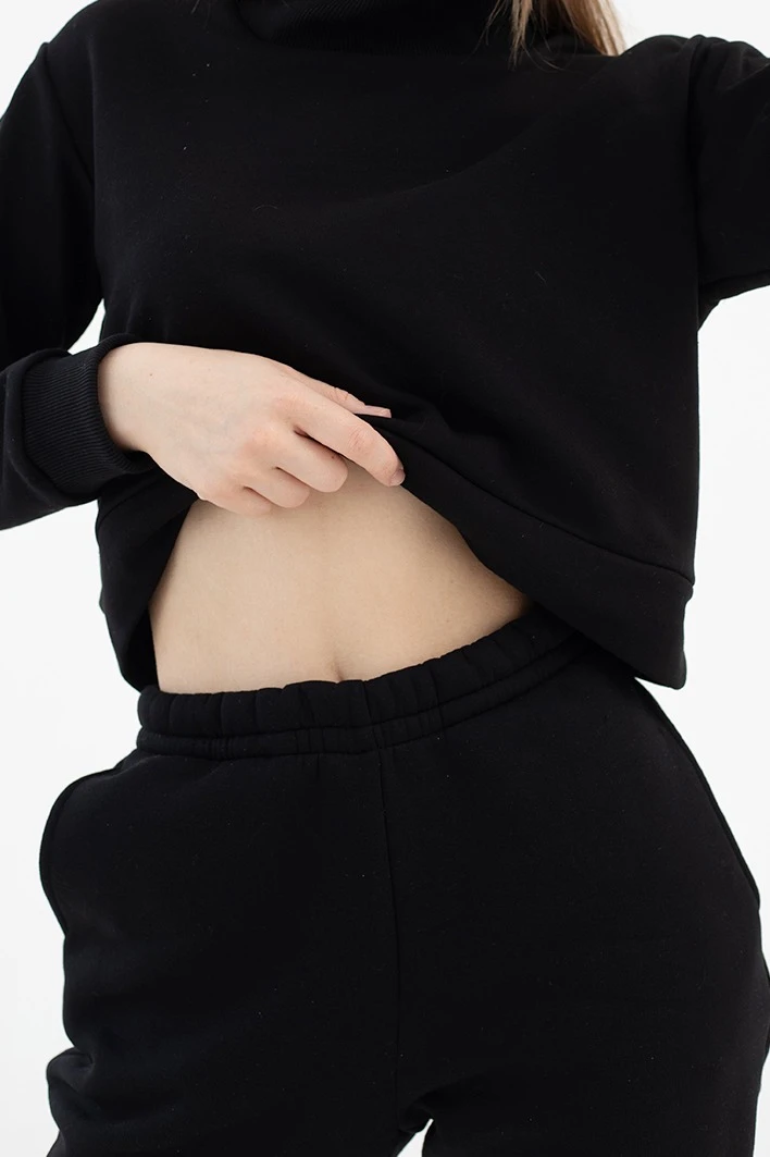 Брюки Итан из футера женские, однотонные#2