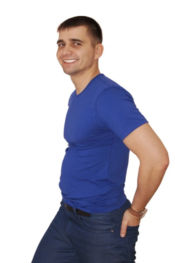 Футболка Степ унисекс однотонная темно-синяя (хлопок)#1 Футболка Степ унисекс однотонная темно-синяя (хлопок)#1