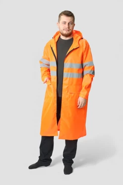 Плащ Флэйм со светоотражающей лентой унисекс, однотонный#1