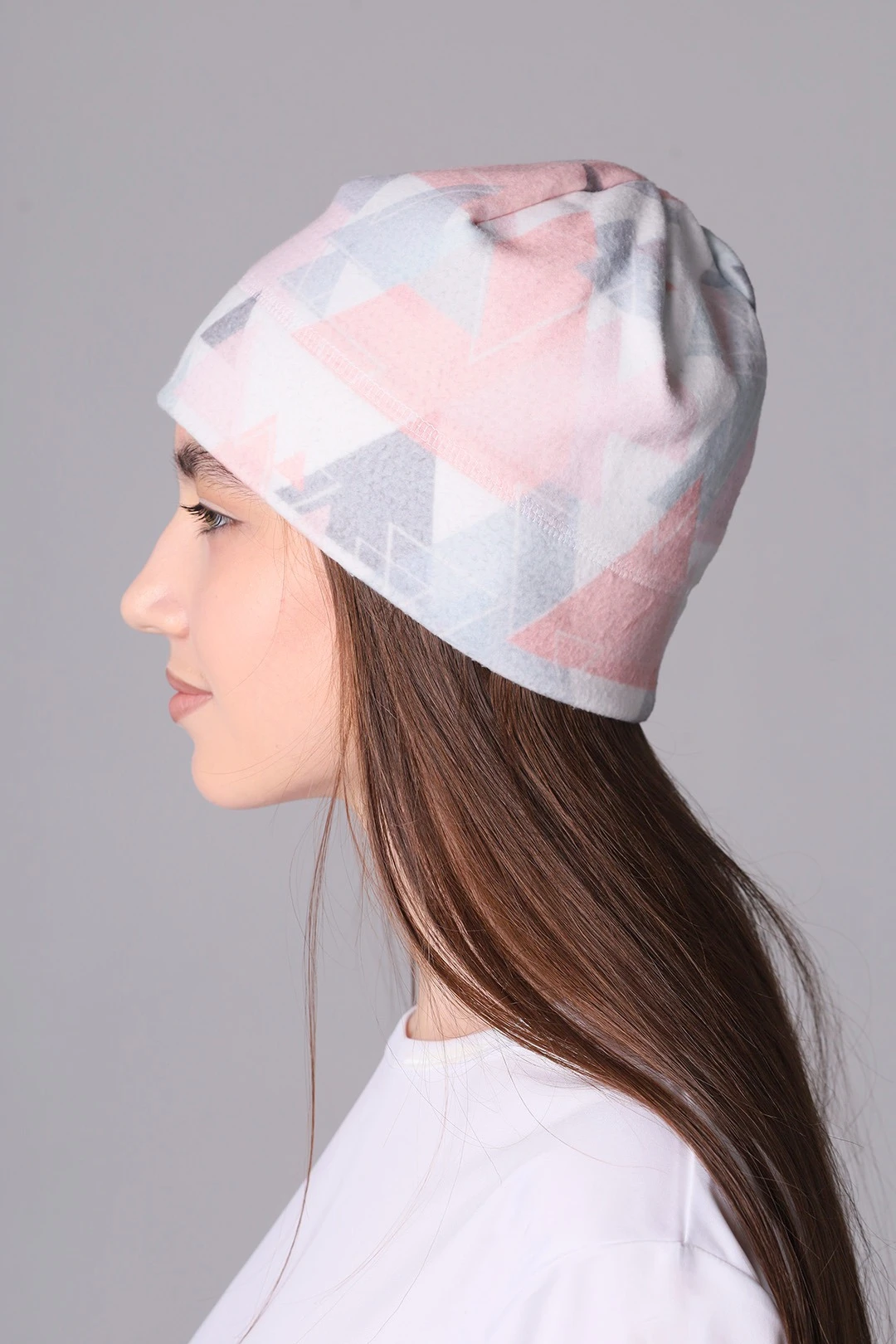 Шапка Лав флисовая однослойная взрослая, с полной запечаткой#2 Шапка Лав флисовая однослойная взрослая, с полной запечаткой#2