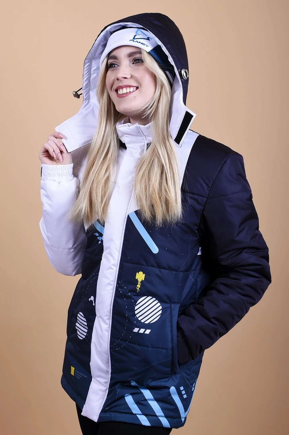 Купить куртку Винтер унисекс с полной запечаткой "Planet"