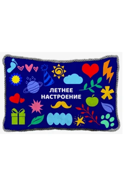 Купить подушку с кантом 40х60 см, с принтом "Summer vibe"