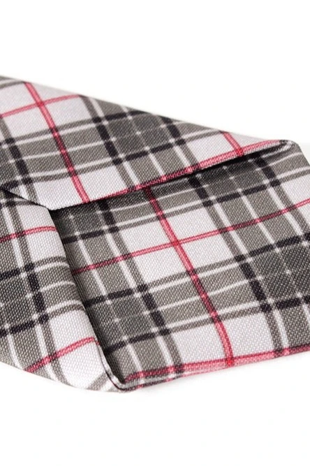 Галстук Райт на фурнитуре мужской, с полной запечаткой "Tartan"#2