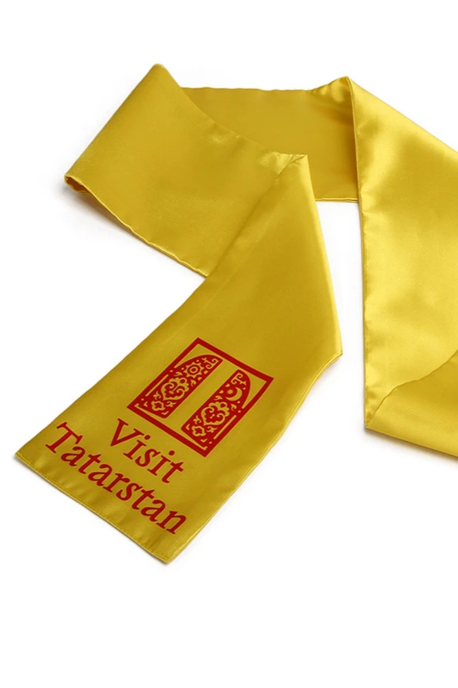Шарф двухслойный легкий 15х150 см, с полной запечаткой "Visit Tatarstan"#1 Шарф двухслойный легкий 15х150 см, с полной запечаткой "Visit Tatarstan"#1