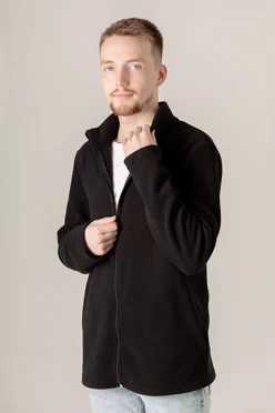 Купить толстовку Филл флисовую без капюшона черную