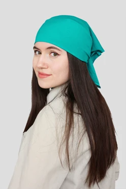 Купить бандану трикотажную взрослую 60х60 см, однотонную бирюзовоую