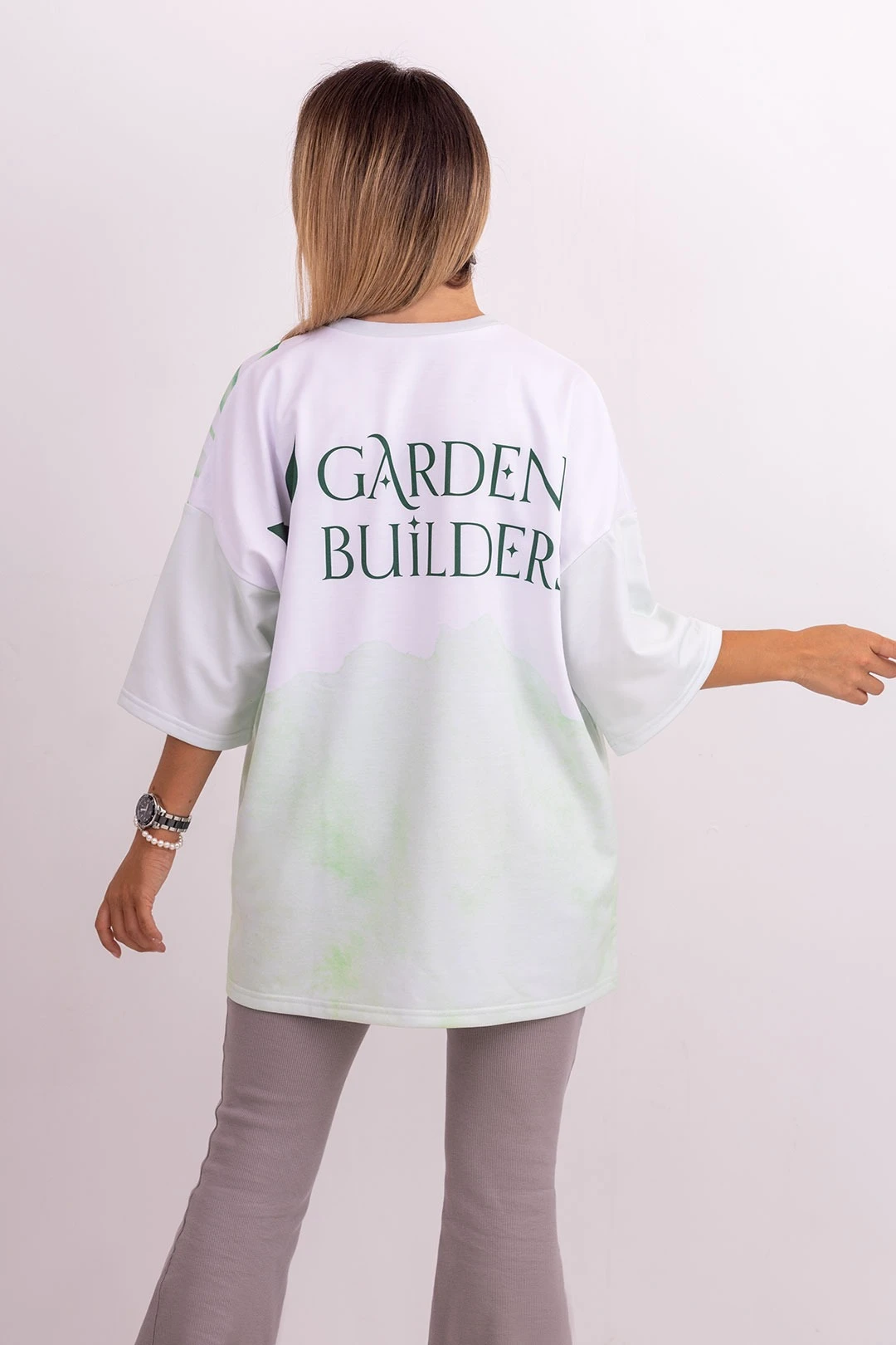 Футболка Макс оверсайз унисекс из футера с полной запечаткой "Garden Builder"#1 Футболка Макс оверсайз унисекс из футера с полной запечаткой "Garden Builder"#1