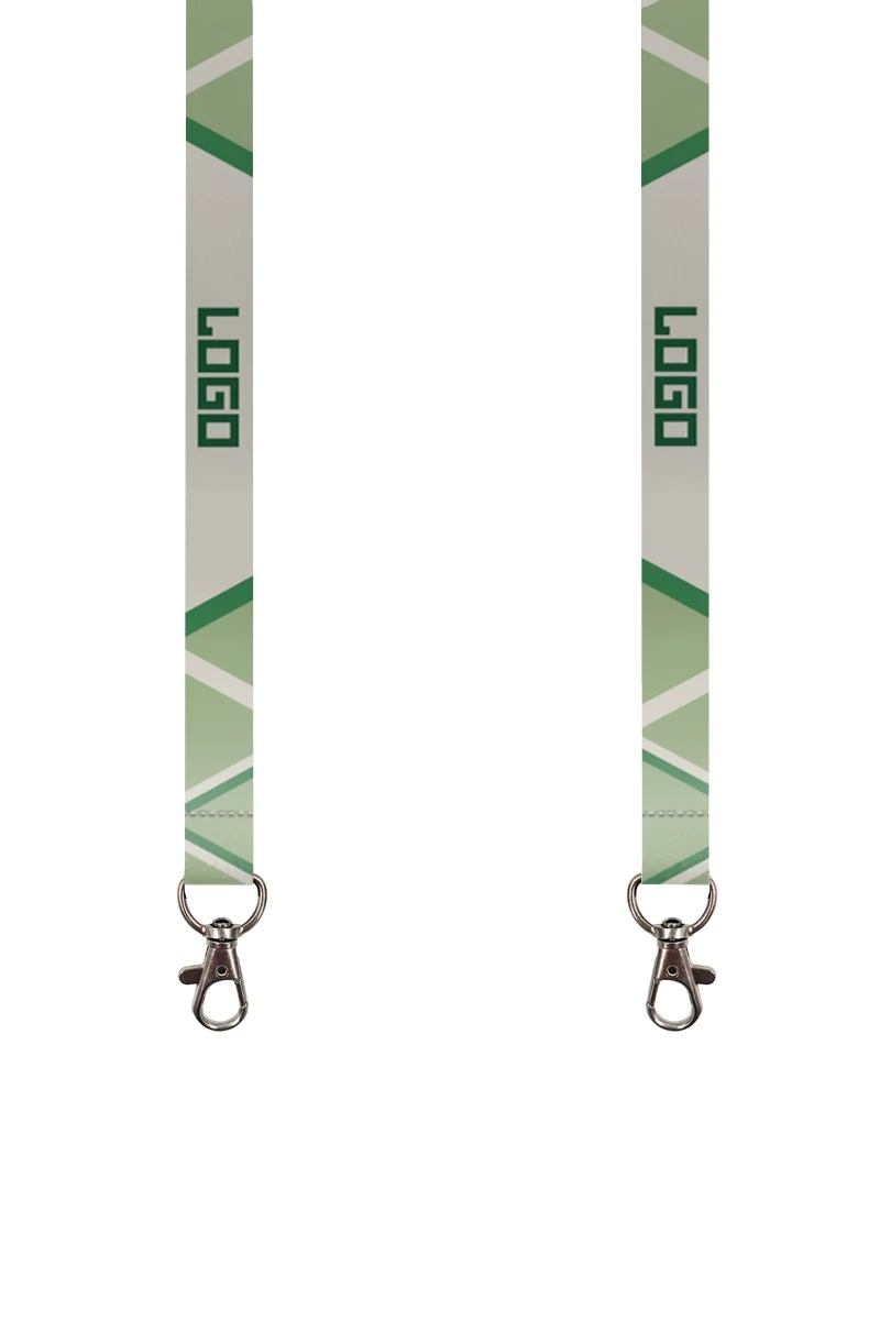 Купить ленту для бейджа атлас ширина 1,5 см, с карабином-люкс, с печатью "Logo"