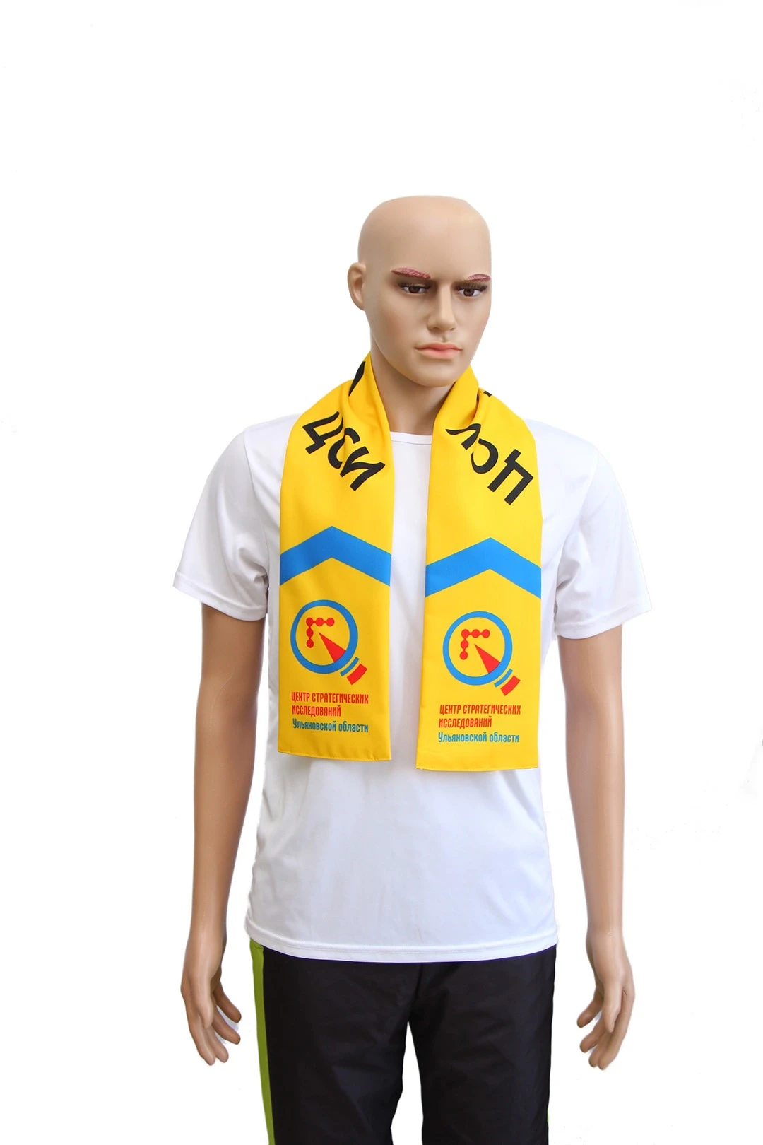 Шарф двухслойный легкий 15х120 см, с полной запечаткой "CSI"#5