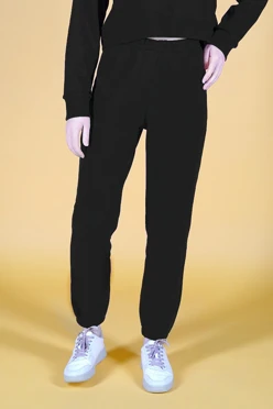 Купить брюки Хит из футера женские черные