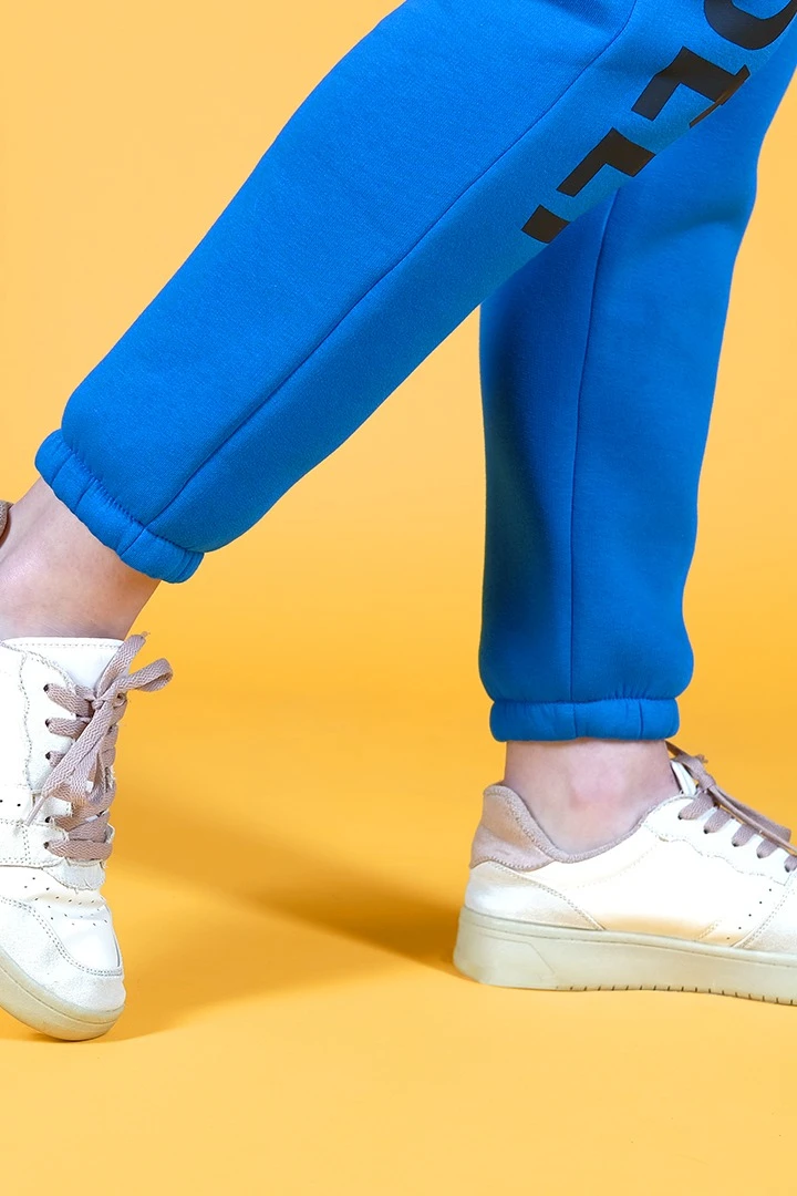 Брюки Хит из футера с начесом женские, однотонные голубые#3 Брюки Хит из футера с начесом женские, однотонные голубые#3