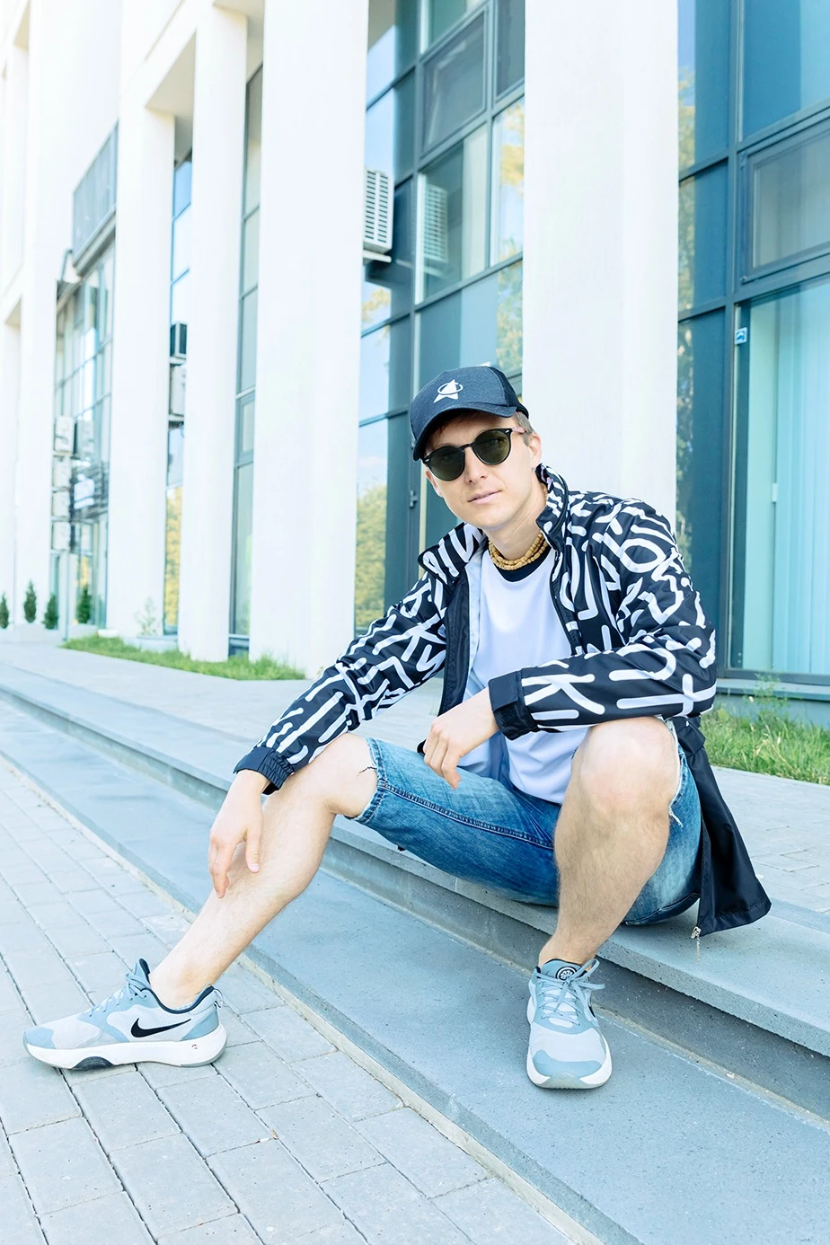 Ветровка Харви унисекс с полной запечаткой "Runes"#2