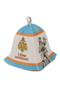 Купить шапку Банщик с полной запечаткой "С Днём спасателя!"