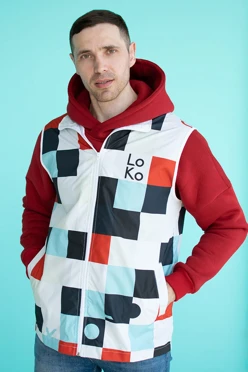 Купить жилет Брендон взрослый "Сubes"