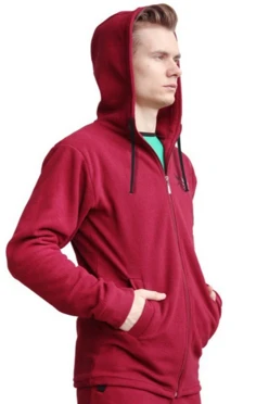 Купить бордовую толстовку Харисон с капюшоном унисекс